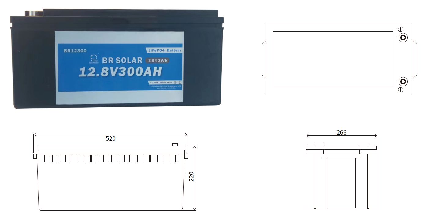 12.8V 300Ah Lithium لوھ فاسپ3