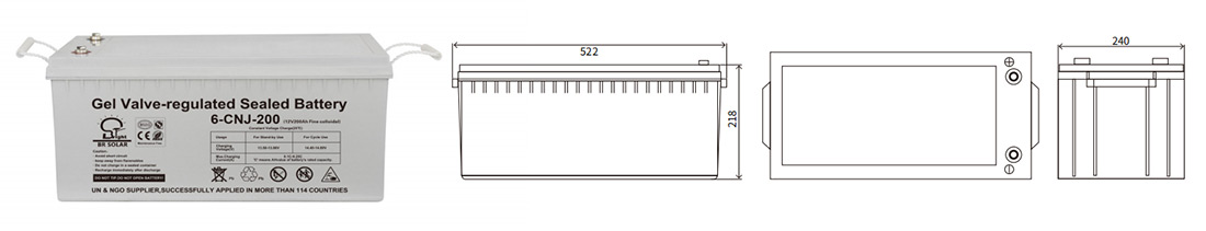 12V200AH-күн-гель-батарея