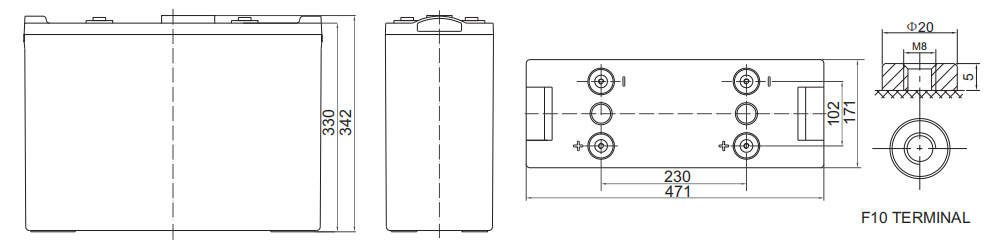 2V1000AH-Ġelled-batterija