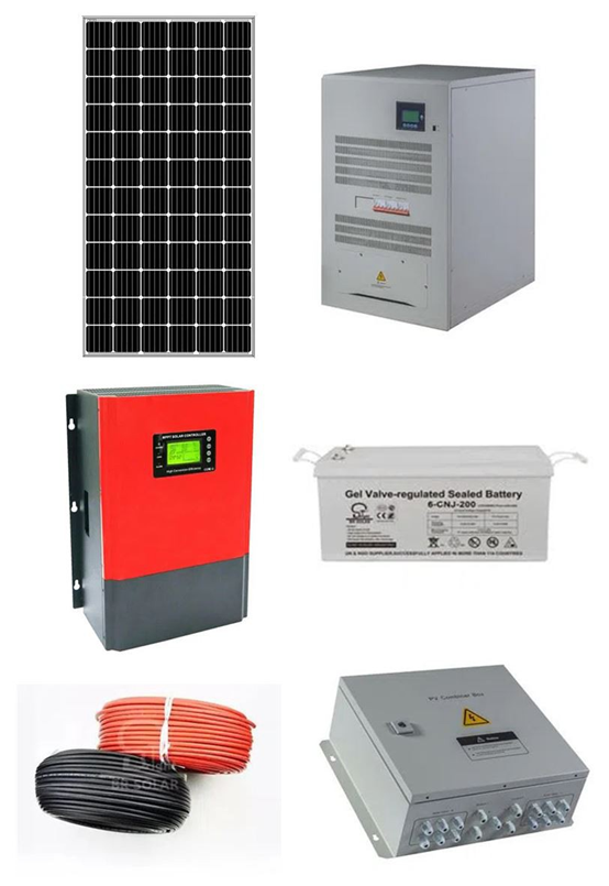 Imaxes do produto do sistema de enerxía solar de 40 kW